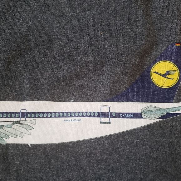Lufthansa T-Shirt - Gray - Size L - Picture 3 of 4